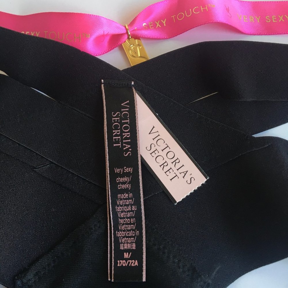 VICTORIAS SECRET SEXY BANDED STRAPPY CHEEKY PANTY NWT RARE - Picture 10 of 11